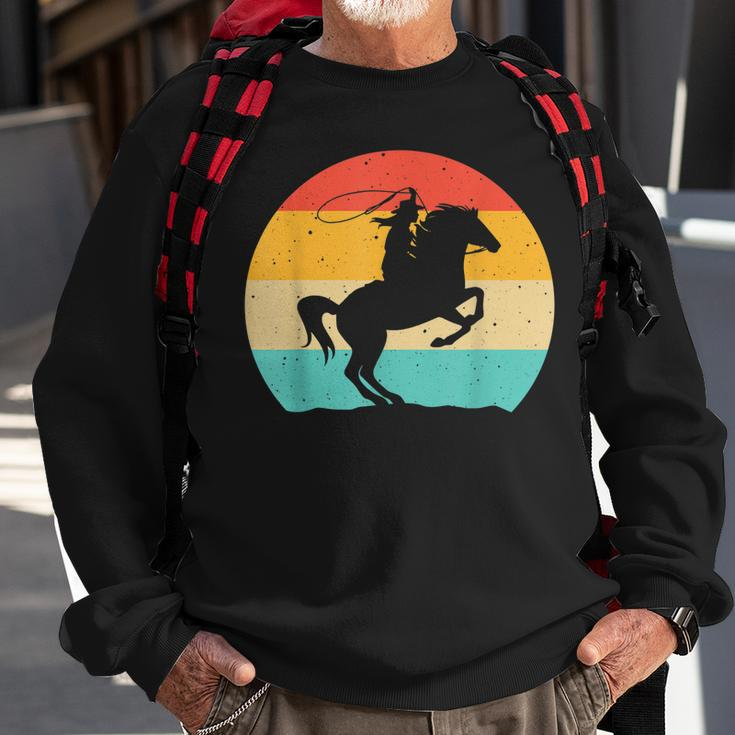 Funny Retro Western Cowgirl Gift For Girl Horse Riding Women Sweatshirt Gifts for Old Men