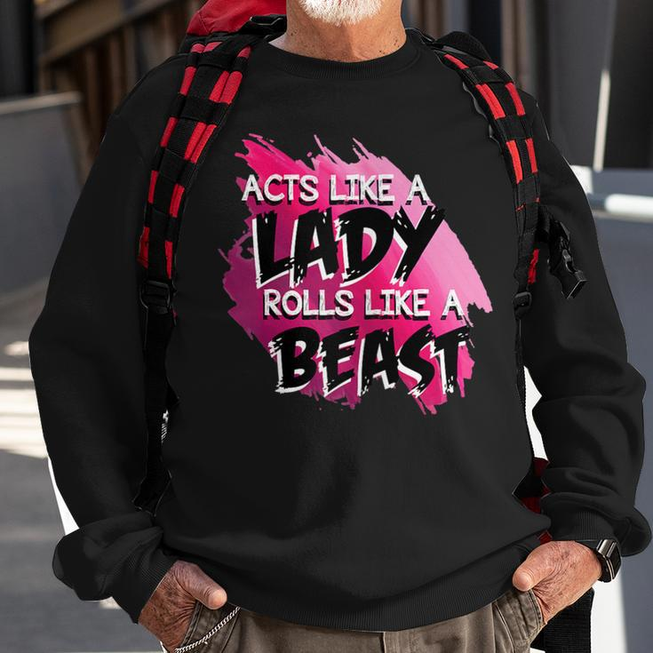 Rolls Like A Beast Brazilian Jiu Jitsu Bjj Gi Sweatshirt Gifts for Old Men