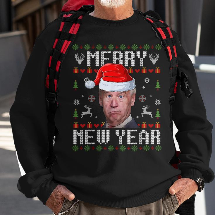 Santa Joe Biden Happy New Year Ugly Christmas Sweater Sweatshirt Gifts for Old Men