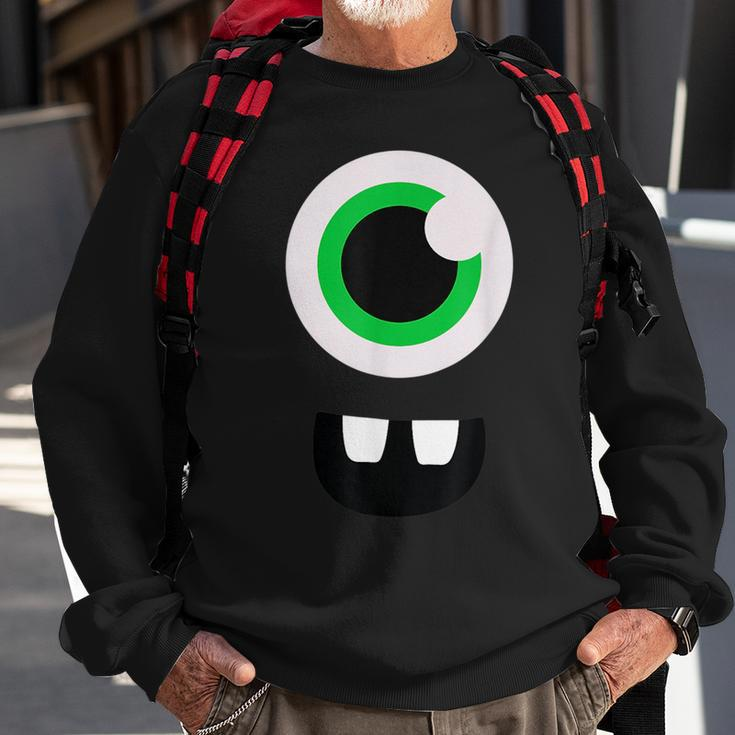 Funny Scary Monster Eyeball Face | Halloween Costume Sweatshirt Gifts for Old Men