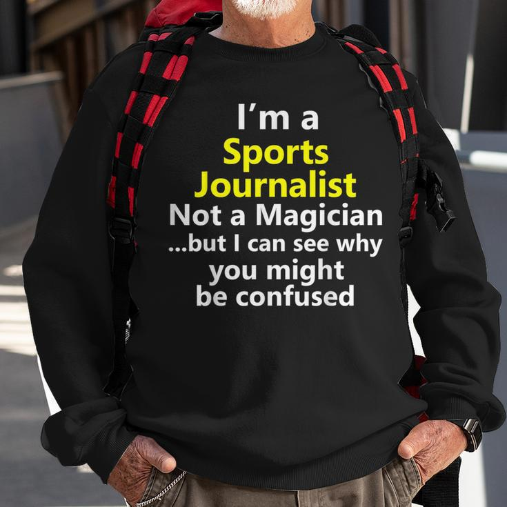Funny Sports Journalist Job Career Report News Anchor Gift Sweatshirt Gifts for Old Men
