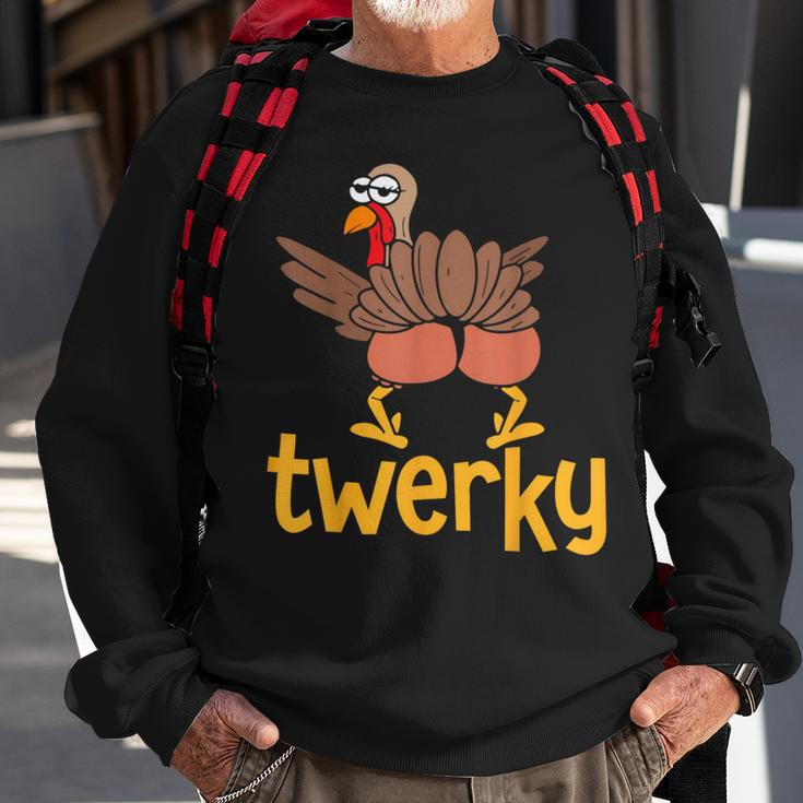 Thanksgiving Turkey Twerky Family Matching Youth Sweatshirt Gifts for Old Men