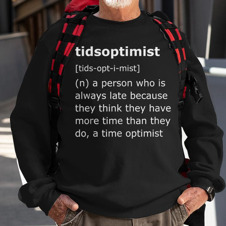Tidsoptimist Time Optimist Sweatshirt Gifts for Old Men