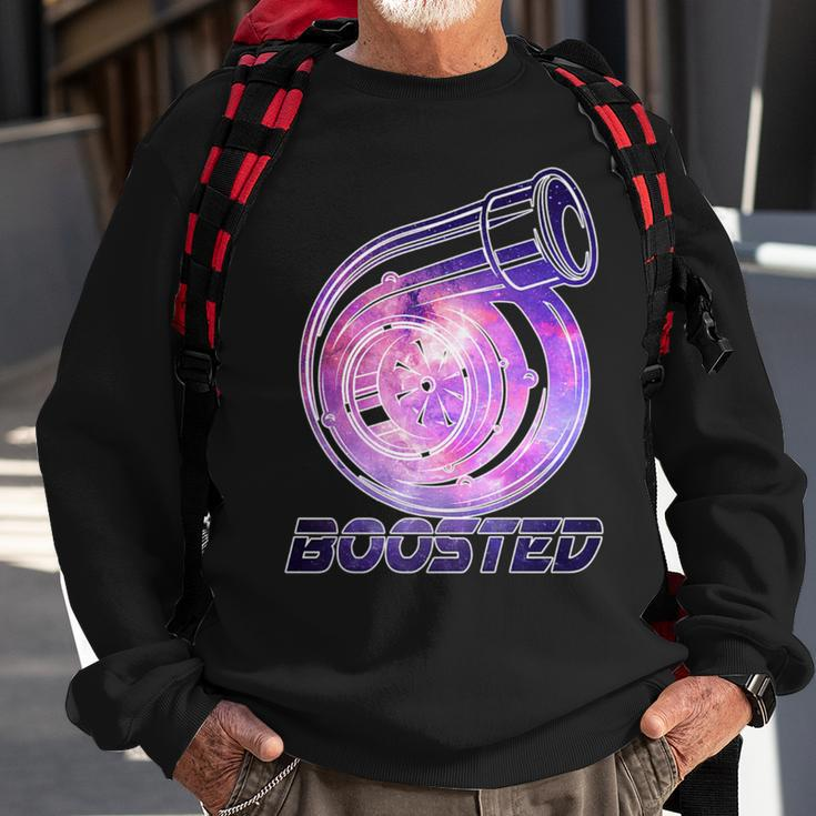 Turbo Tuner Gear Head Galaxy Boosted Turbo Sweatshirt Gifts for Old Men