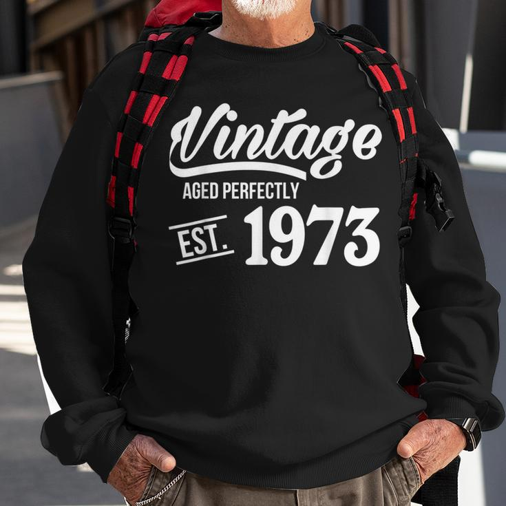 Funny Vintage Est 1973 45Th Years Old 45 Birthday Gift Sweatshirt Gifts for Old Men