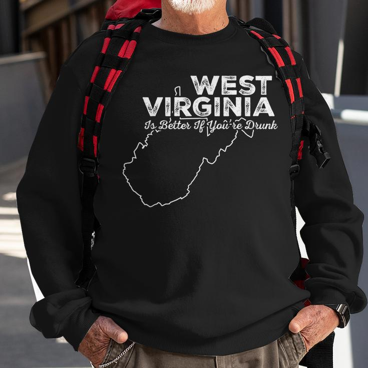 Funny West Virginia Offensive Roast Slogan Silhouette Offensive Funny Gifts Sweatshirt Gifts for Old Men