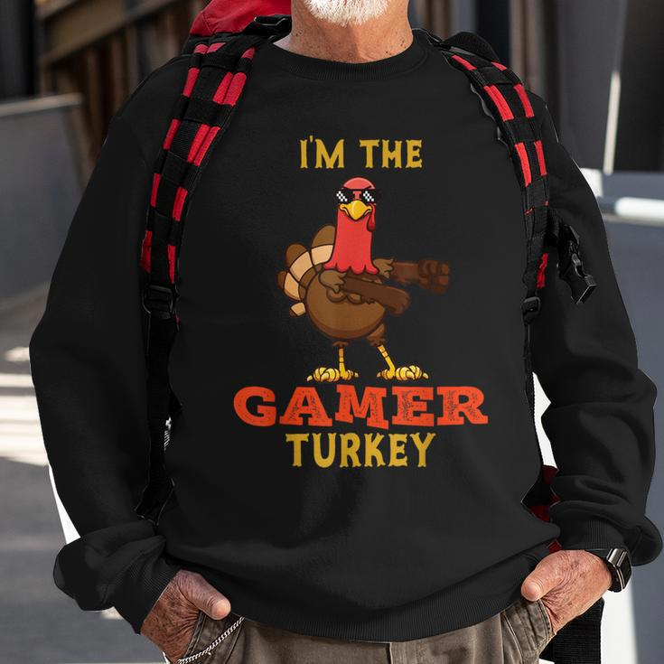 Gamer Turkey Matching Family Group Thanksgiving Sweatshirt Gifts for Old Men