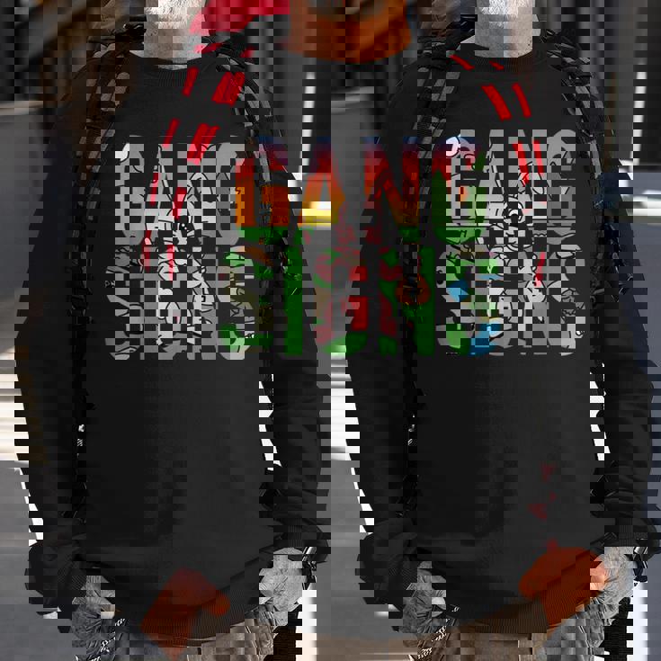 Gang Signs Sweatshirt Gifts for Old Men Gang Signs Sweatshirt Gifts for Old Men