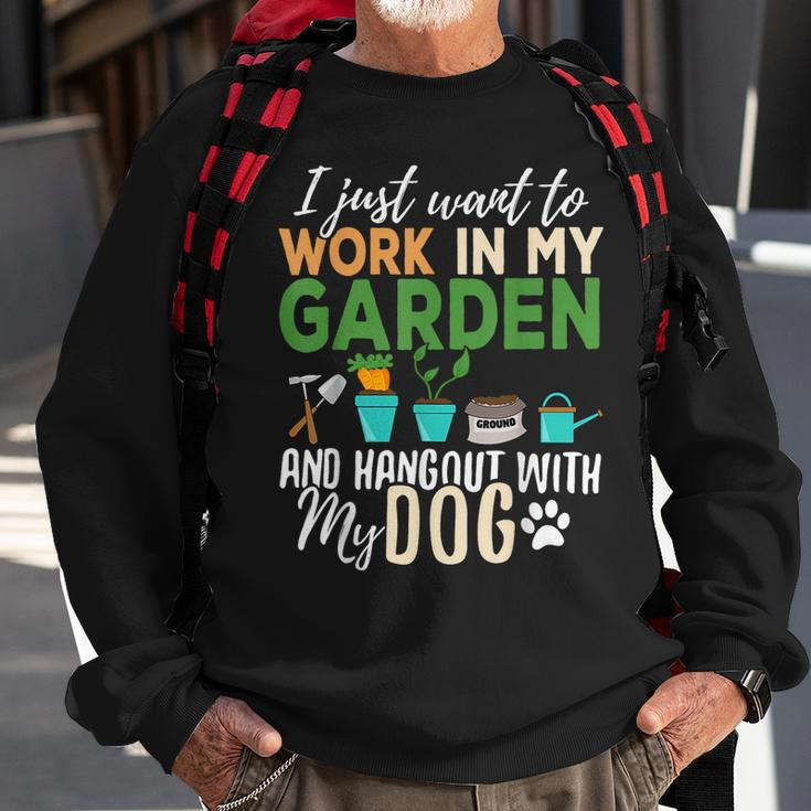 Gardening Dog Lover Gardener Garden Pet Gift Plants Sweatshirt Gifts for Old Men