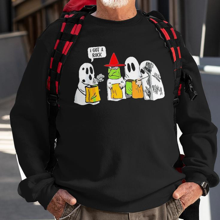 Ghosts I Got A Rock Halloween Sweatshirt Gifts for Old Men