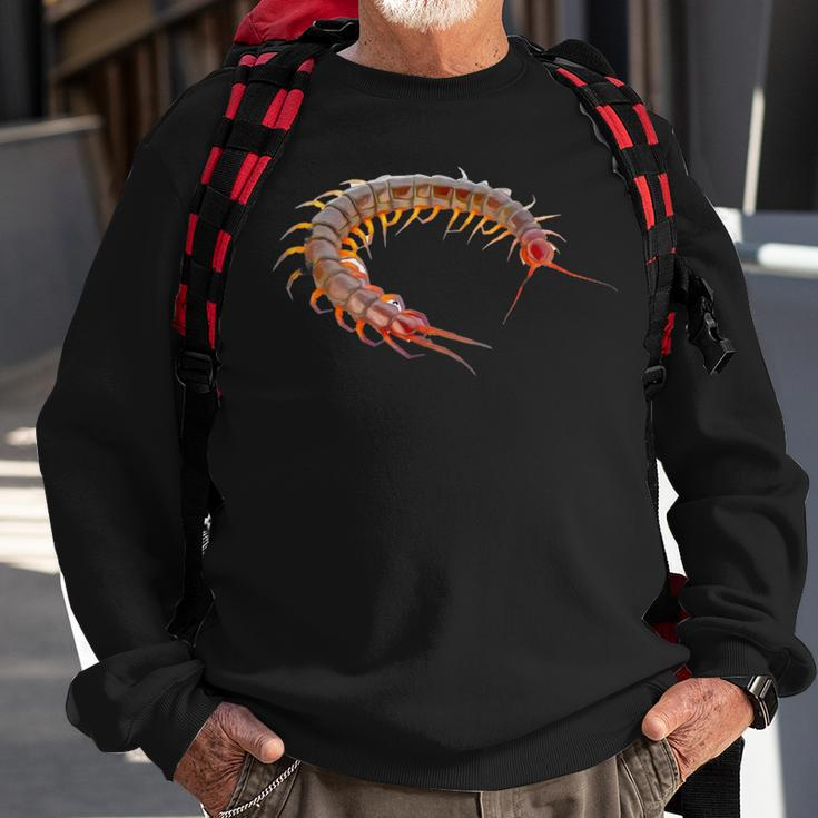 Giant Centipede Pet Lover Creepy Realistic Millipede Sweatshirt Gifts for Old Men