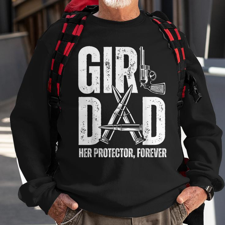 Girl Dad Her Solder Forever Proud Fathers Day Dad Of Girls Sweatshirt Gifts for Old Men