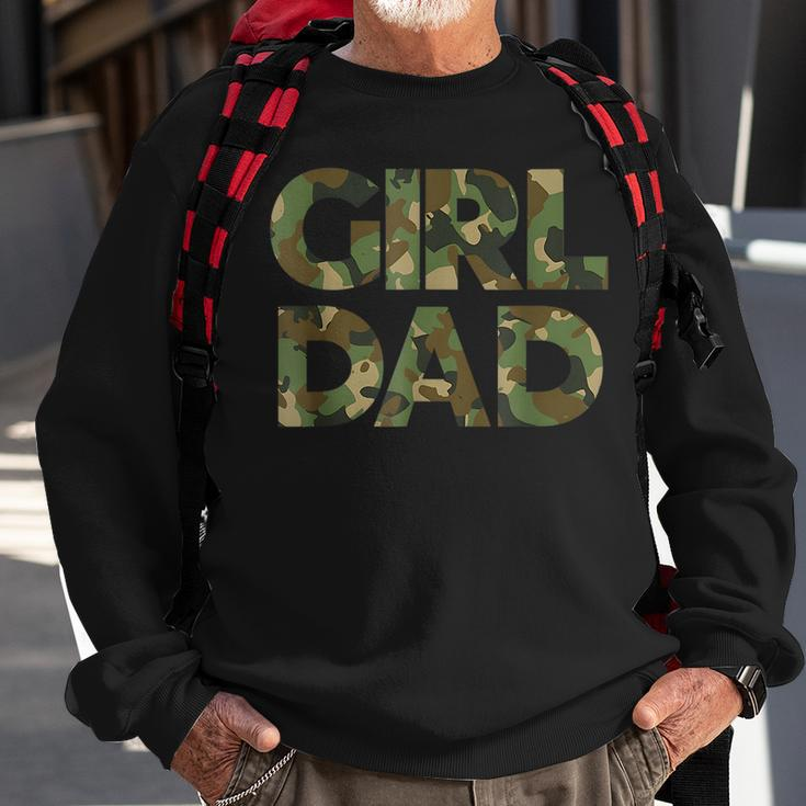 Girl Dad Men Proud Father Of Girls Fathers Day Camo Sweatshirt Gifts for Old Men
