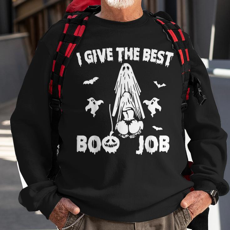I Give The Best Boo Job Joke Halloween Inappropriate Sweatshirt Gifts for Old Men