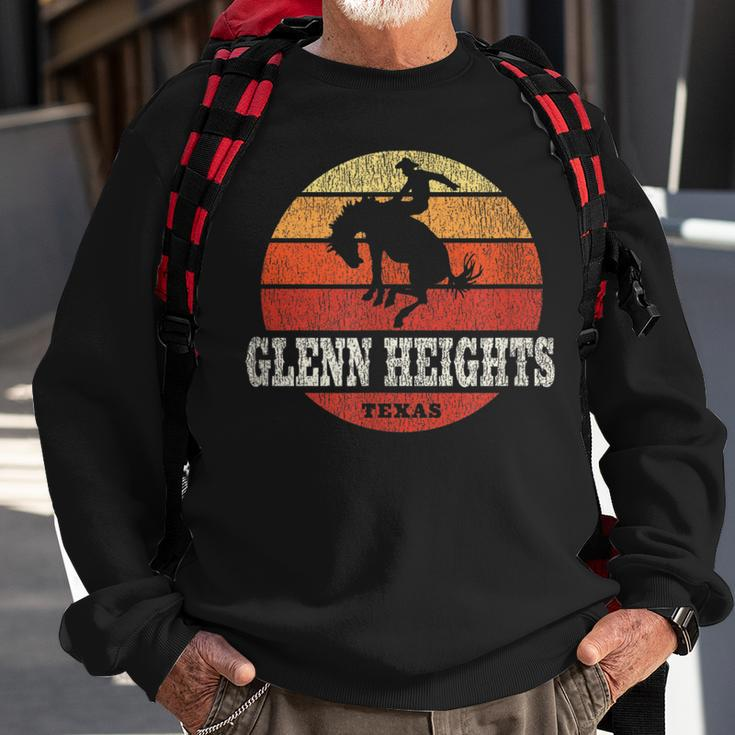 Glenn Heights Tx Vintage Country Western Retro Sweatshirt Gifts for Old Men