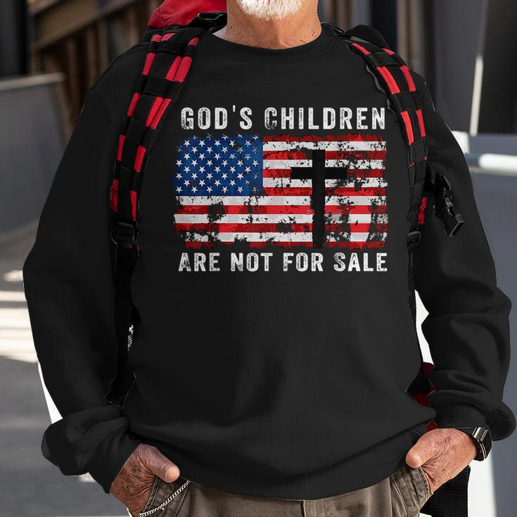 Gods Children Are Not For Sale American Flag Gods Children Sweatshirt Gifts for Old Men