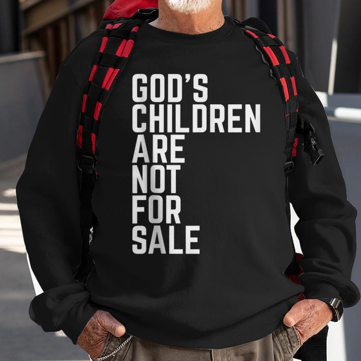 Gods Children Are Not For Sale Jesus Christian America Flag Christian Gifts Sweatshirt Gifts for Old Men