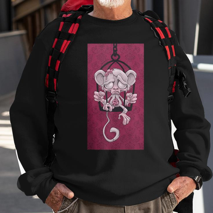 Gothic Chimpanzee Monkey Ape Sad Horror Alt Sweatshirt Gifts for Old Men