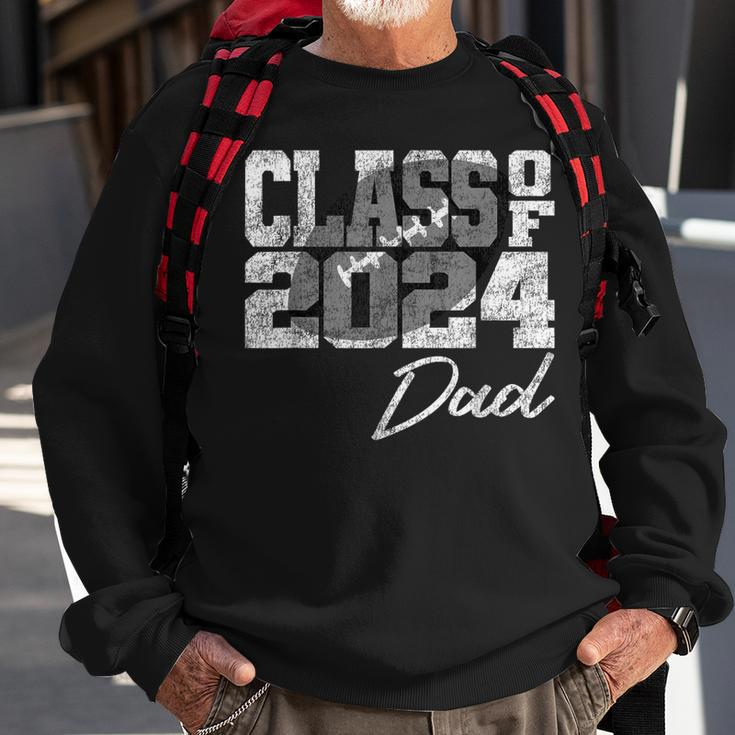 Graduating Senior Graduate Class Of 2024 Football Dad Sweatshirt Gifts for Old Men