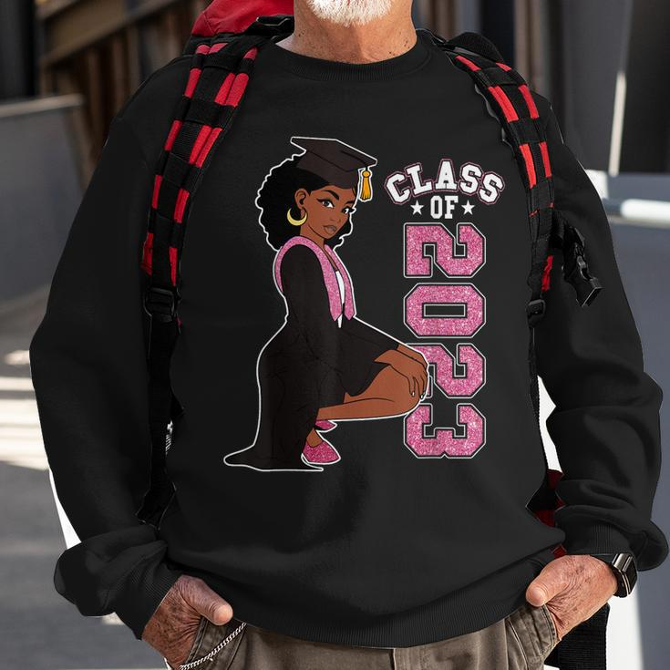 Graduation Her Seniors Class Of 2023 Black Girl Magic Sweatshirt Gifts for Old Men