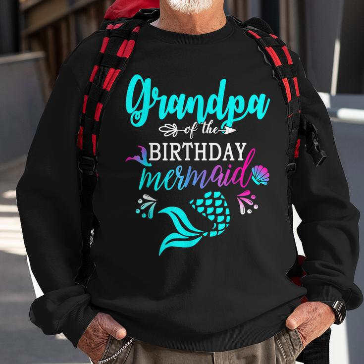 Grandpa Of The Birthday Mermaid Matching Mermaid Grandfather Sweatshirt Gifts for Old Men