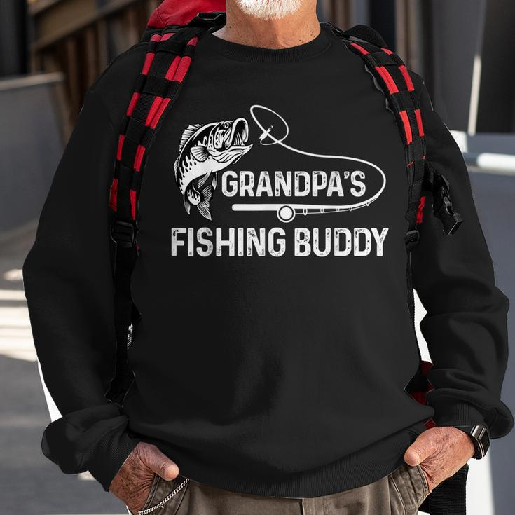 Grandpas Fishing Buddy Cool Father-Son Team Young Fisherman Sweatshirt Gifts for Old Men