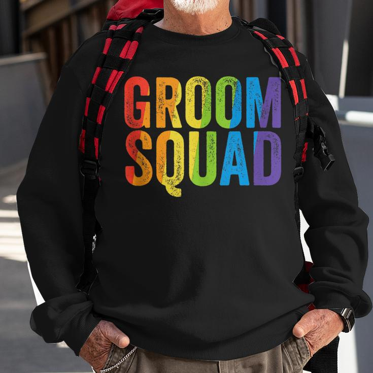 Groom Squad Party Lgbt Same Sex Gay Wedding Husband Men Sweatshirt Gifts for Old Men