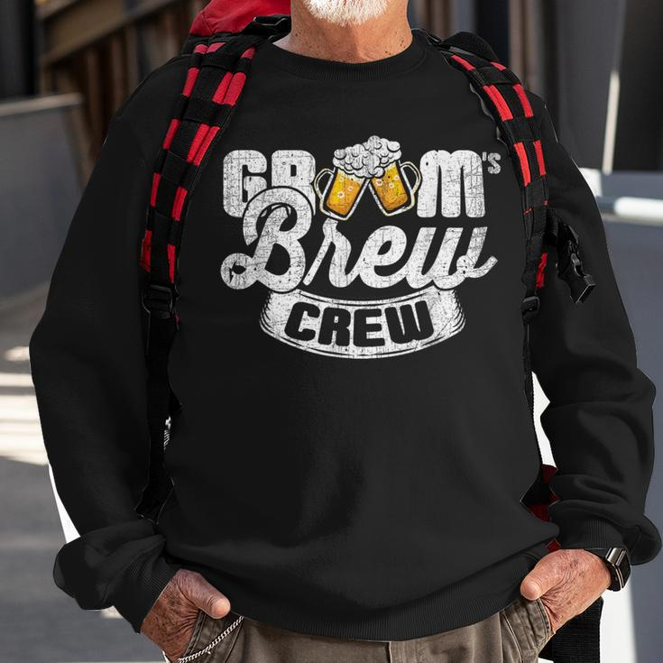 Grooms Brew Crew Groomsmen & Best ManSweatshirt Gifts for Old Men