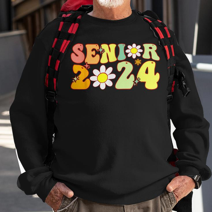 Groovy Senior 2024 Back To School Graduation Class Of 2024 Sweatshirt Gifts for Old Men