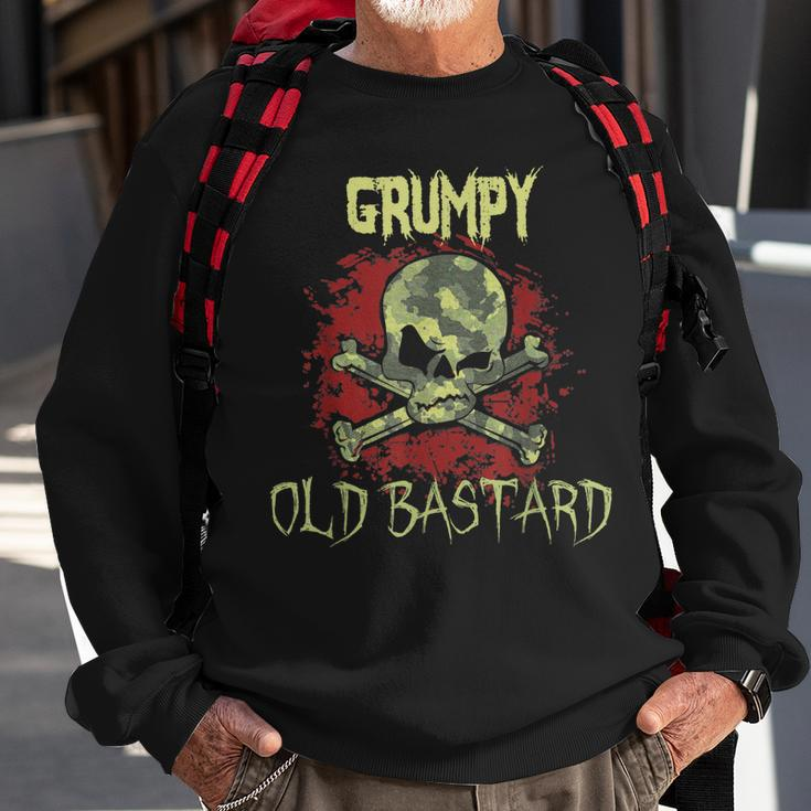 Grumpy Man Husband Grandpa Warning Grumpy Old Bastard Sweatshirt Gifts for Old Men