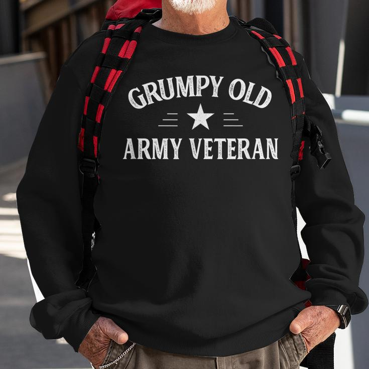 Grumpy Old Army Veteran Vintage Style Sweatshirt Gifts for Old Men