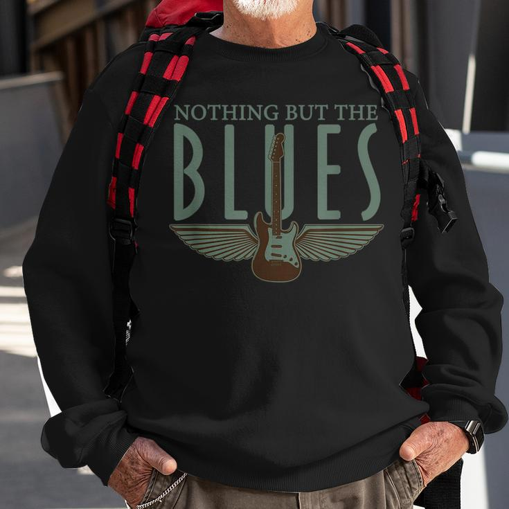 Guitarist Musician Blues Guitar Vintage Blues Music Lover Sweatshirt Gifts for Old Men