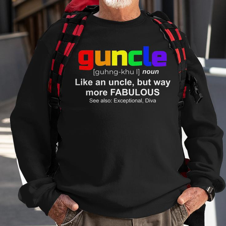 Guncle - Gift For Gay Uncle Lgbt Pride Sweatshirt Gifts for Old Men