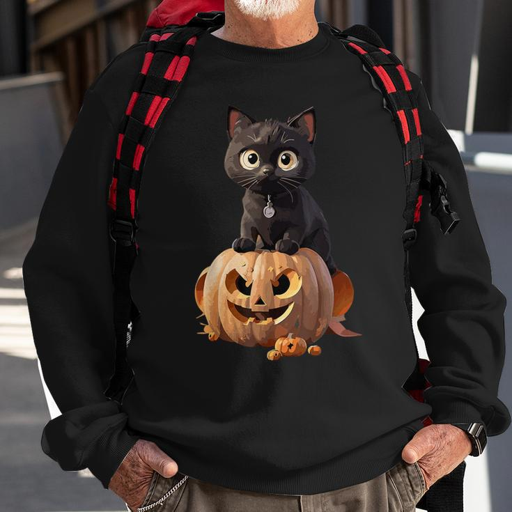 Halloween Cats Cat Sweatshirt Gifts for Old Men