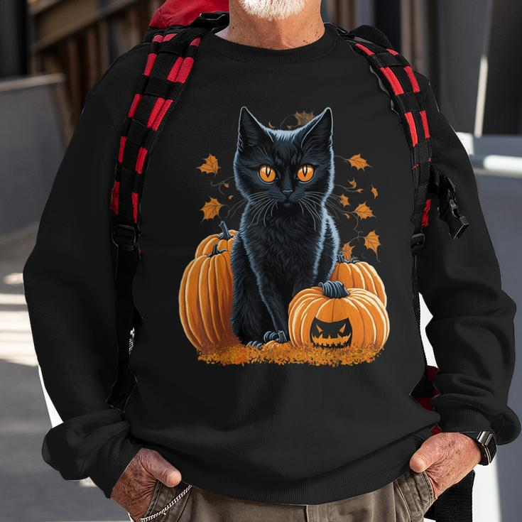 Halloween Cats Cat Halloween Sweatshirt Gifts for Old Men