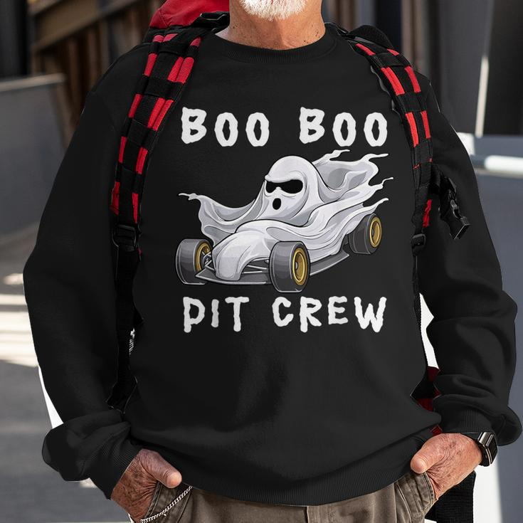 Halloween Race Car Party Racing Ghost Boo Matching Pit Crew Sweatshirt Gifts for Old Men