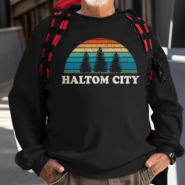 Haltom City Tx 70S Retro Throwback Sweatshirt Gifts for Old Men