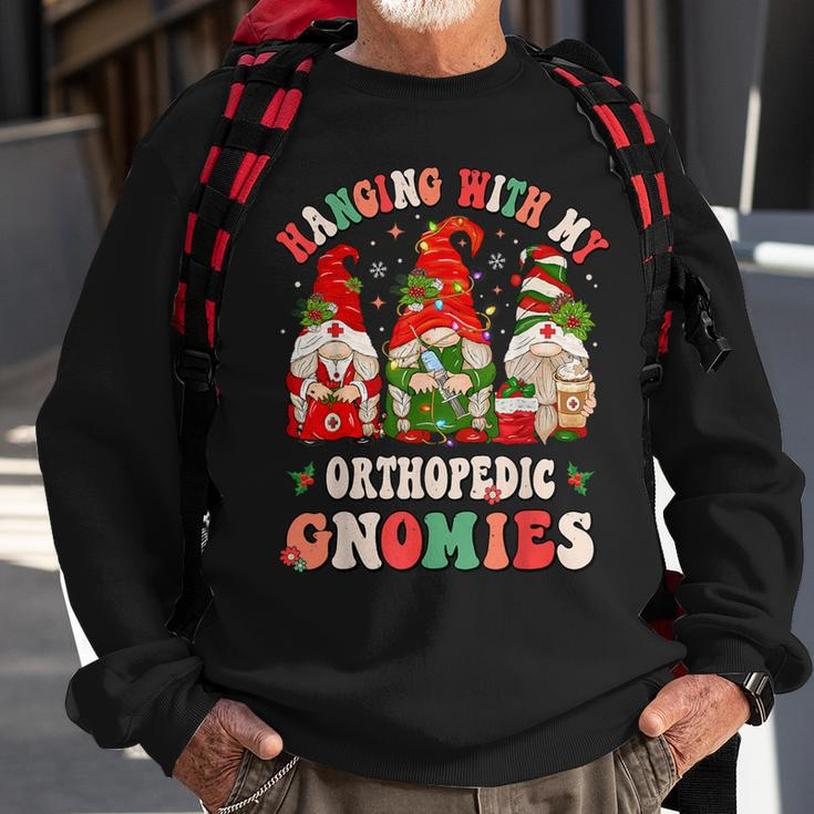 Hanging With My Orthopedic Gnomies Christmas Rn Ortho Nurse Sweatshirt Gifts for Old Men