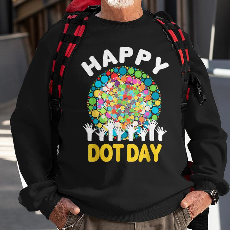 Happy Dot Day 2023 Colorful Dot Hand International Dot Day Sweatshirt Gifts for Old Men