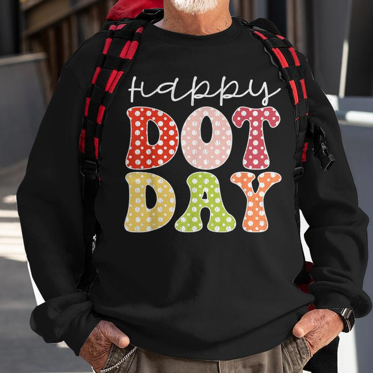 Happy Dot Day 2023 Colorful Pastel International Dot Day Sweatshirt Gifts for Old Men