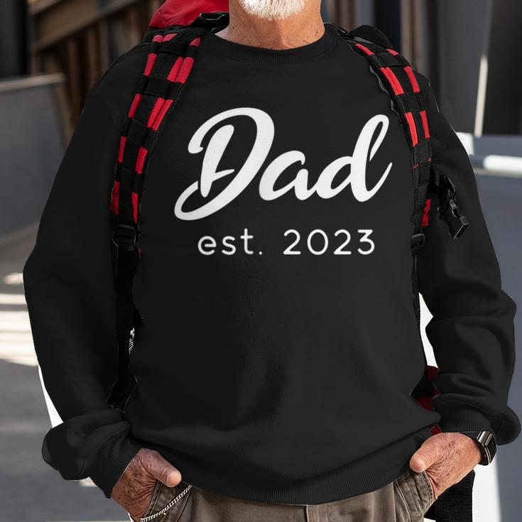 Happy Father’S Day New Dad Est 2023 Baby Announcement Sweatshirt Gifts for Old Men