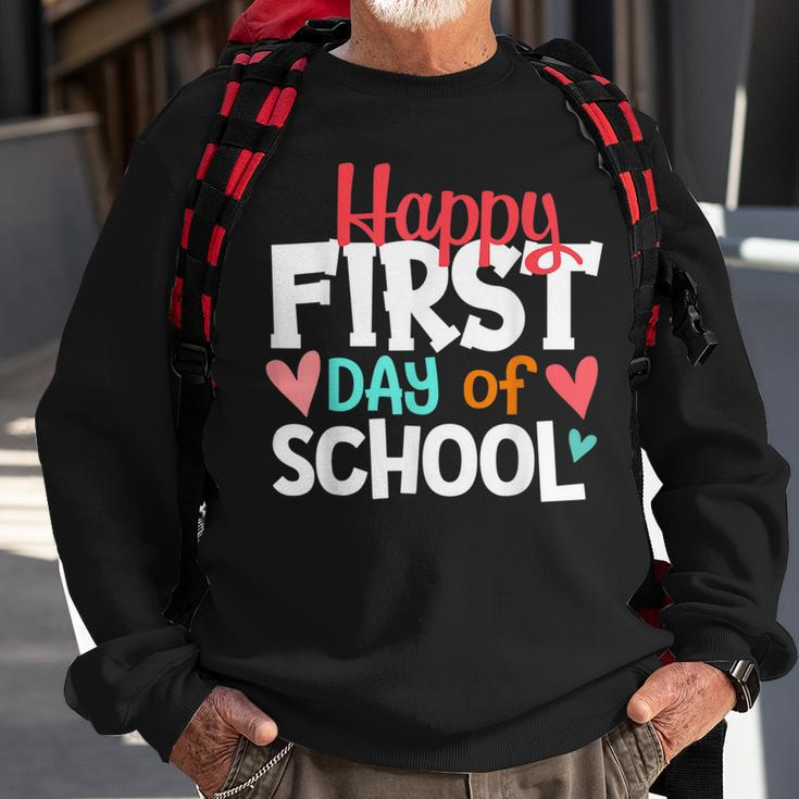 Happy First Day Of School Welcome Back To School Students Sweatshirt Gifts for Old Men