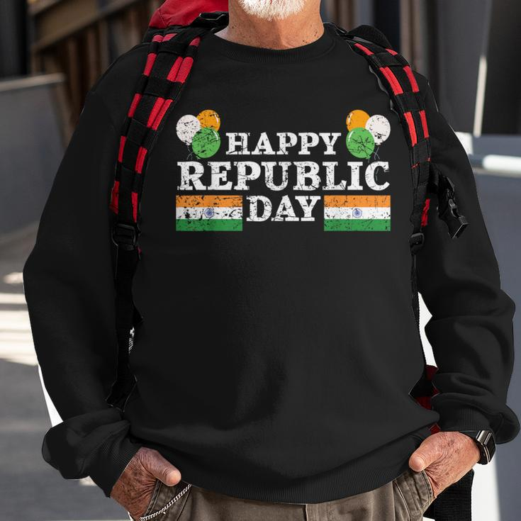 Happy Republic Day Hindustani India Flag Indian Sweatshirt Gifts for Old Men