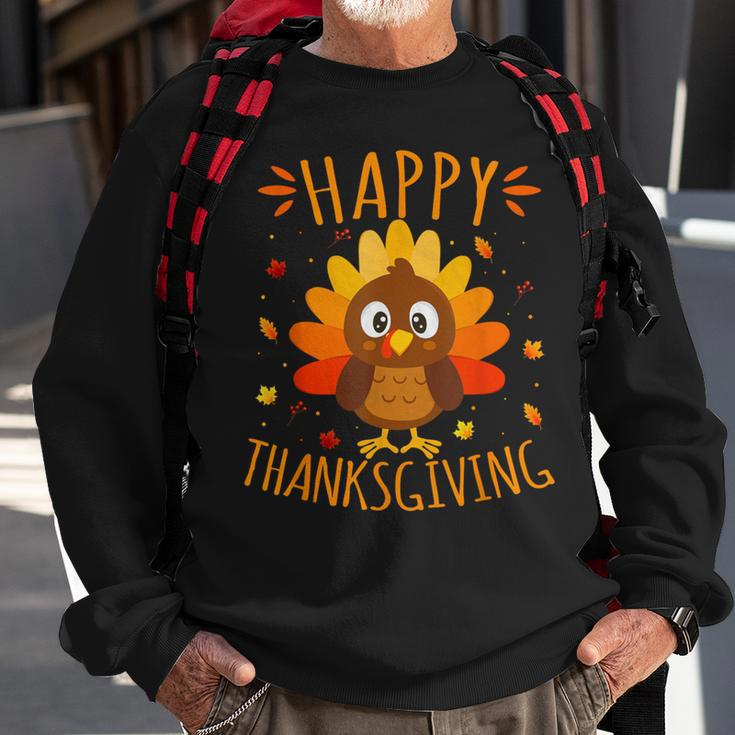 Happy Thanksgiving For Turkey Day Family Dinner Sweatshirt Gifts for Old Men