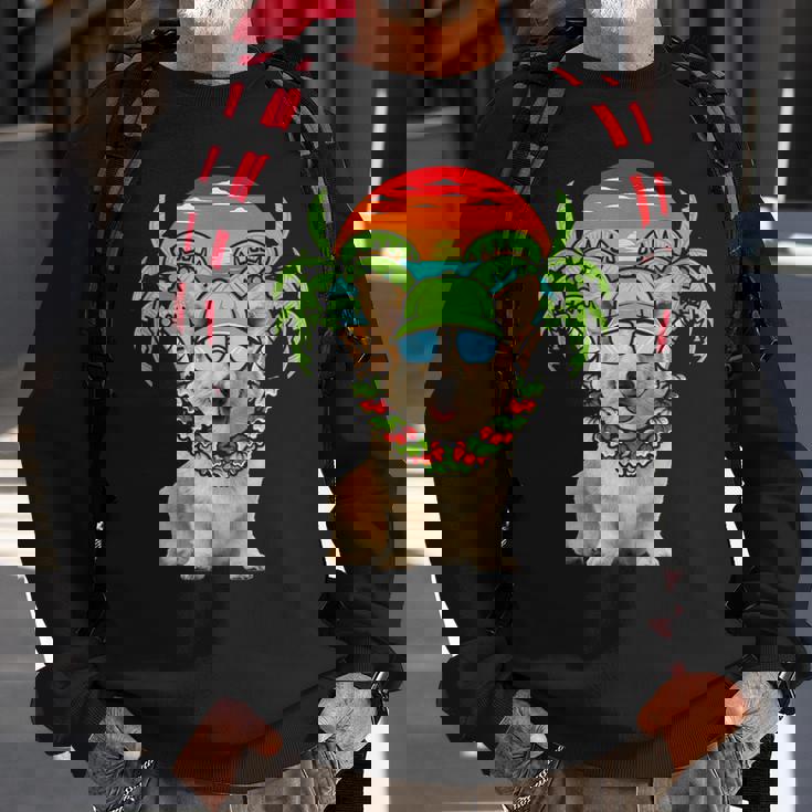 Hawaiian Corgi Dog Wearing Sunglasses Sunset On Beach Summer Sweatshirt Gifts for Old Men Hawaiian Corgi Dog Wearing Sunglasses Sunset On Beach Summer Sweatshirt Gifts for Old Men