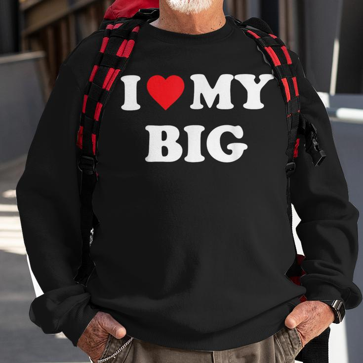 I Heart My Big Matching Little Big Sorority Sweatshirt Gifts for Old Men