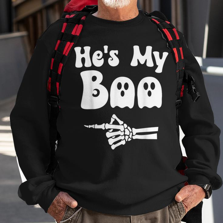 He's My Boo Matching Halloween Pajama Couples He's My Boo Sweatshirt Gifts for Old Men