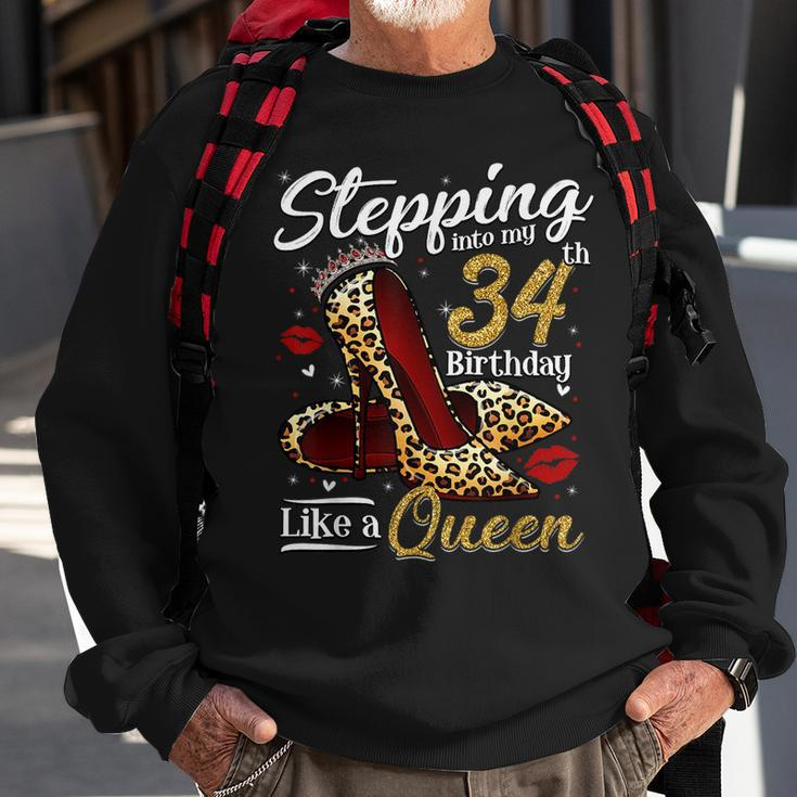 High Heels Stepping Into My 34Th Birthday 34 And Fabulous Sweatshirt Gifts for Old Men