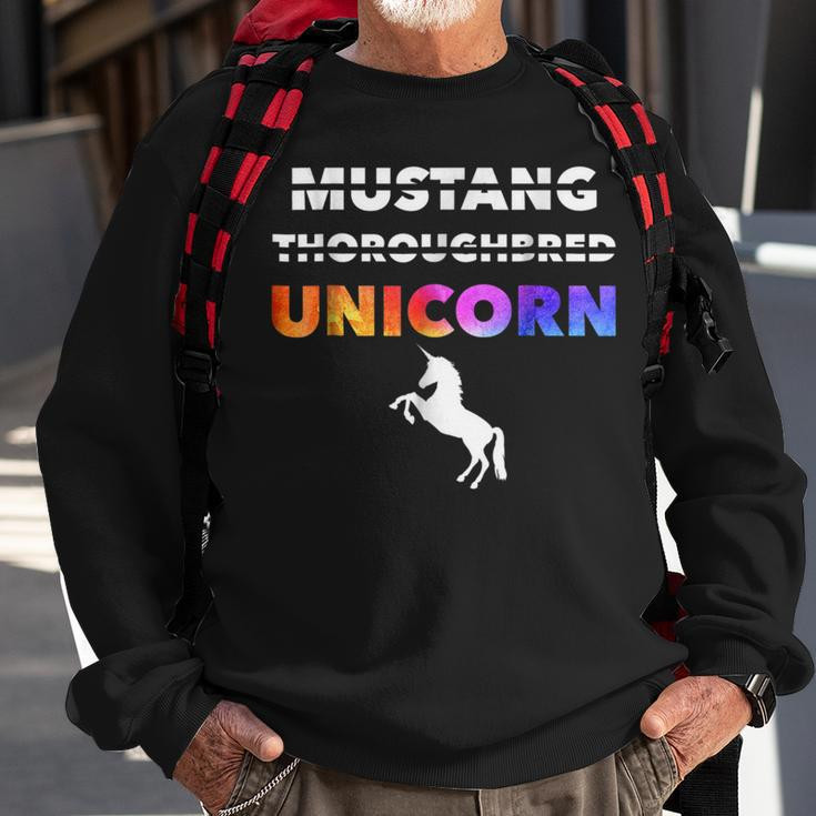 Hilarious Mustang Thoroughbred Unicorn Funny Gift Unicorn Funny Gifts Sweatshirt Gifts for Old Men