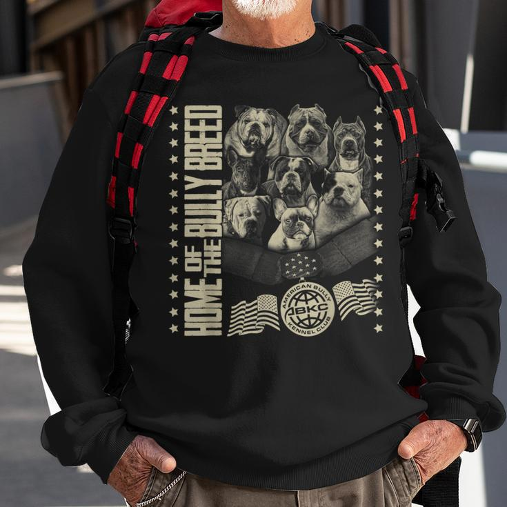 Home Of The Bully Breed Abkc American Bully Kennel Club Sweatshirt Gifts for Old Men